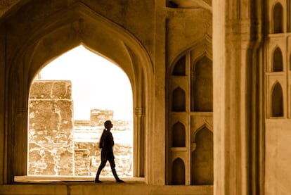 Ruinas del fuerte de Golconda, a las afueras de Hyderabad (India).