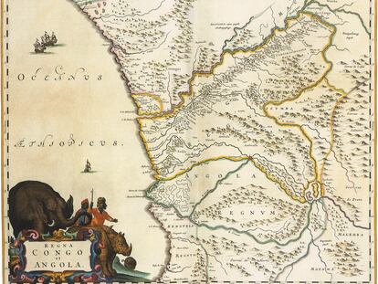 Mapa de 1662 del antiguo Reino del Congo. (Getty Images)