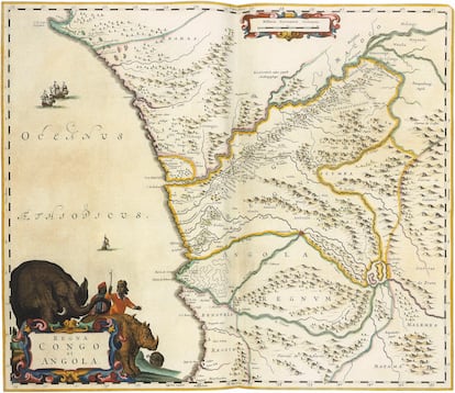 Mapa de 1662 del antiguo Reino del Congo. (Getty Images)