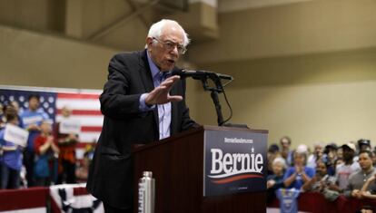 Bernie Sanders, en un acto en Carolina del Norte, el 25 de febrero.