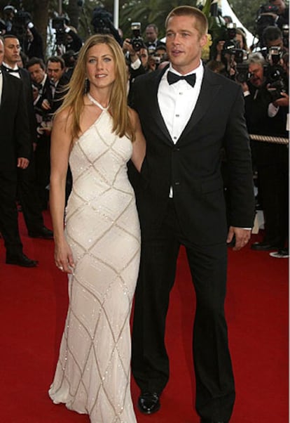 Jennifer Aniston y Brad Pitt, en una fotografía tomada en mayo de 2004.