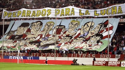 Pancarta del Frente Atl&eacute;tico en el Calder&oacute;n.