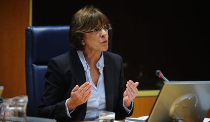 La viceconsejera de Justicia, Ana Agirre, este miércoles en el Parlamento