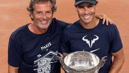 Roig y Nadal, tras el triunfo del mallorquín en el Roland Garros de 2022. Imagen cedida por el equipo del tenista.