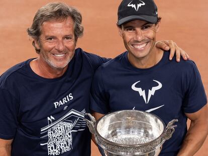 Roig y Nadal, tras el triunfo del mallorquín en el Roland Garros de 2022. Imagen cedida por el equipo del tenista.