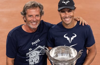 Roig y Nadal, tras el triunfo del mallorquín en el Roland Garros de 2022. Imagen cedida por el equipo del tenista.