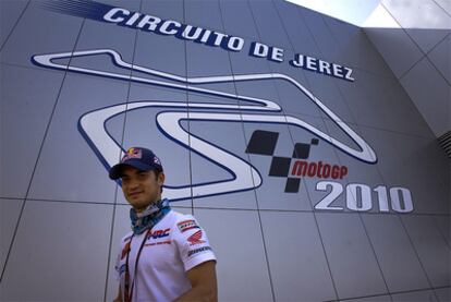 Dani Pedrosa, en las instalaciones del circuito