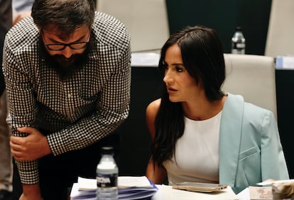 Begoña Villacís, en una sesión plenaria en el Ayuntamiento de Madrid, en 2022.