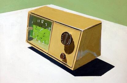 RCA Clock Radio, pintura de la colecci&oacute;n &lsquo;Serie est&aacute;tica&rsquo;, de la artista estadounidense JESSICA BRILLI 