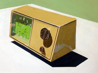 RCA Clock Radio, pintura de la colecci&oacute;n &lsquo;Serie est&aacute;tica&rsquo;, de la artista estadounidense JESSICA BRILLI 