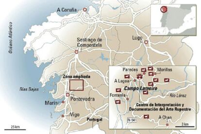 Mapa de Campo Lameiro, en Pontevedra