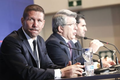 Simeone, during his presentation as coach.