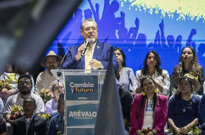 Bernardo Arévalo, durante un evento, el 16 de agosto.