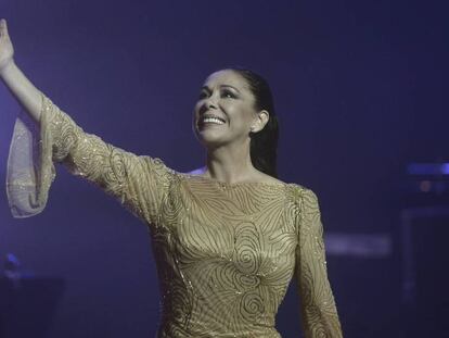 Isabel Pantoja, durante un concierto en Valladolid en 2014.