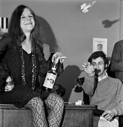 Janis Joplin y John Simon, en 1968.