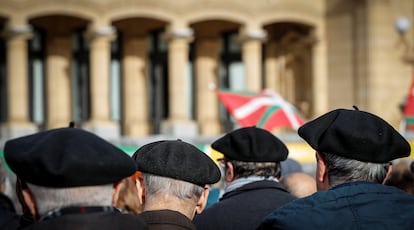 Pensioners protesting in the Basque city of San Sebastián in January 2020.