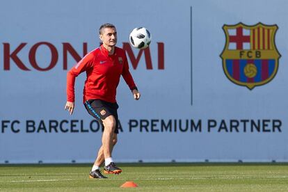 Valverde, en la Ciudad Deportiva del Barcelona. 