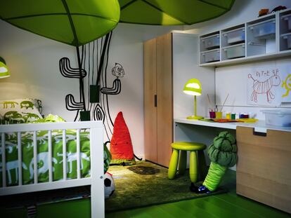 Habitación con elementos de naturaleza, de Ikea