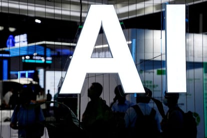 Una imagen de la conferencia de inteligencia artificial de Shanghái, celebrada en julio de 2023.