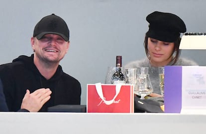 Leonardo DiCaprio yCamila Morrone, en Villepinte, cerca de París, en 2018.