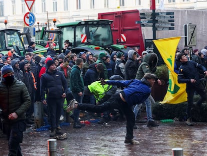 Protesta de agricultores en Bruselas, el pasado 1 de febrero