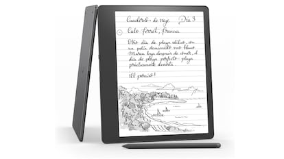 Este ebook, el Kindle Scribe, también se convierte en un cuaderno digital para hacer anotaciones y dibujos.