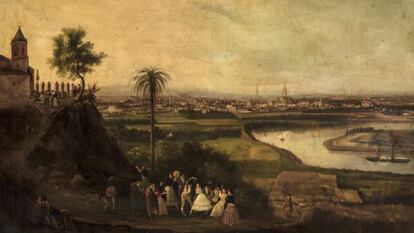 'Sevilla desde San Juan de Aznalfarache', de Manuel Barrón (1850).