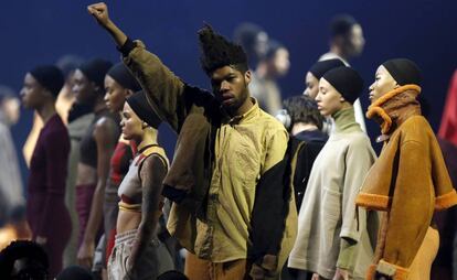 Desfile de la firma de Kanye West, Yeezy, en la NYFW de 2016.