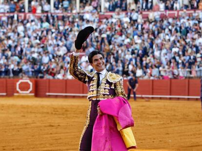 Pablo Aguado, la tarde de su gran triunfo en la plaza de toros de Sevilla.