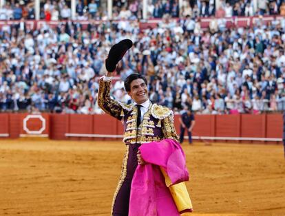 Pablo Aguado, la tarde de su gran triunfo en la plaza de toros de Sevilla.