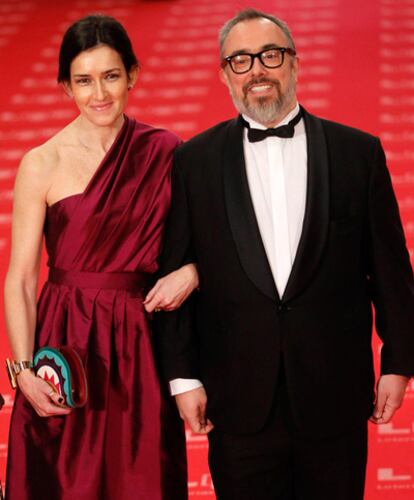 Culture Minister Ángeles González-Sinde and Academy President Alex de la Iglesia at the Goyas.