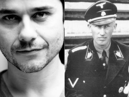 El escritor Laurent Binet y Reinhard Heydrich (derecha), jefe de los servicios de seguridad del III Reich.