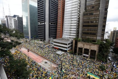 Protesto anti-Dilma na Paulista, em março.