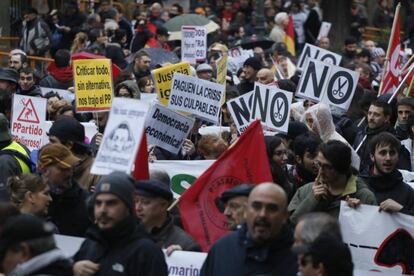 Varios de los participantes en las Marchas por la Dignidad.