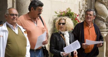 Representantes de las asociaciones personadas en el recurso contra el recorte del bono oro.