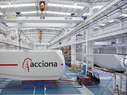 Una turbina eólica de Acciona.