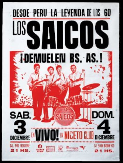 Póster de Los Saicos.