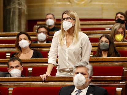 Elsa Artadi, durante un debate en el Parlament