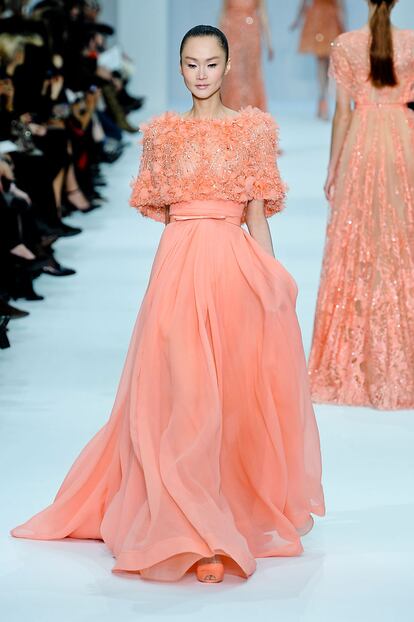 Las princesas de color de fresa de Elie Saab