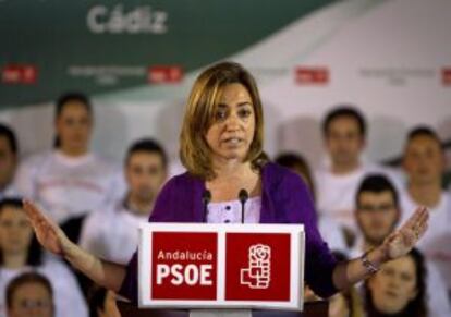 Carme Chacón, el martes en un acto en Jerez.