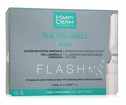 Las ampollas MartiDerm® Flash borran los signos de fatiga y estrés.