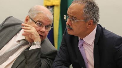 O deputado L&uacute;cio Vieira Lima e Vicente C&acirc;ndido (PT), relator da reforma pol&iacute;tica.