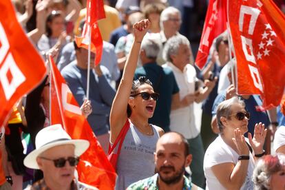 Manifestación para celebrar el Día Internacional del Trabajador convocada por UGT y CCOO el 1 de mayo pasado, en Madrid.