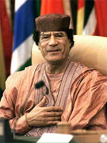 Muammar el Gaddafi, en septiembre de 1999 en Trípoli.