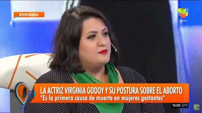 La actriz Virginia Godoy en &#039;Intrusos&#039; este lunes. 