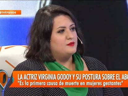 La actriz Virginia Godoy en &#039;Intrusos&#039; este lunes. 