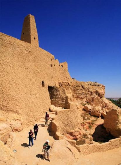 Parte del complejo de Aghurmi, en el oasis de Siwa, donde se encuentran los restos del templo de Amón.