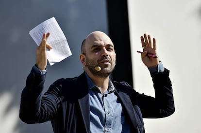 Roberto Saviano, en junio en Milán.