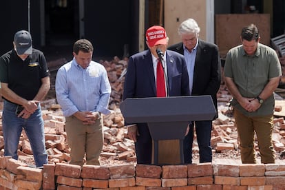 Donald Trump, este lunes durante su visita a Valdosta (Georgia).