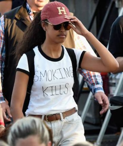 Malia Obama en el Festival Budweiser Made in America.